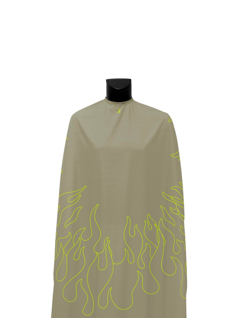 ILLUZIEN Light Olive/Volt Outline Flames PRO Cape
