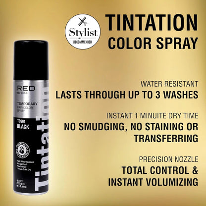 KISS Tintation Temporary Hair Color Spray Black
