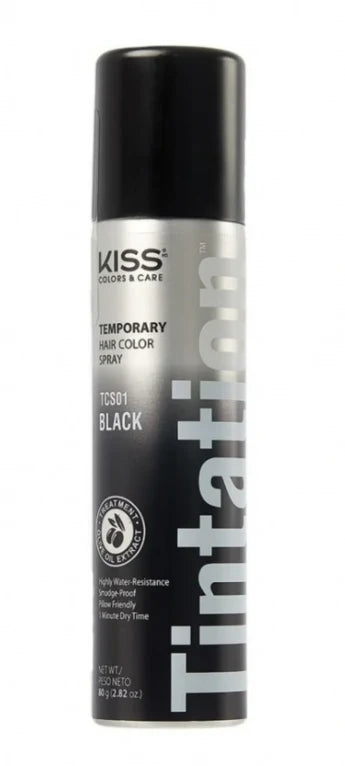 KISS Tintation Temporary Hair Color Spray Black