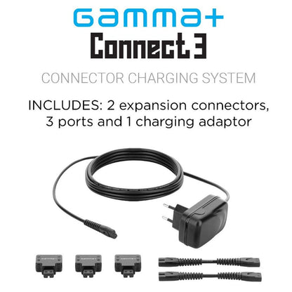 Gamma+ Connect 3 – Barberhood Charging System, 2 Expansion Cords, Adapter