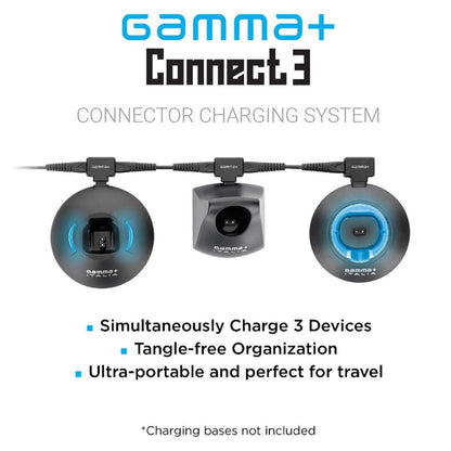 Gamma+ Connect 3 – Barberhood Charging System, 2 Expansion Cords, Adapter