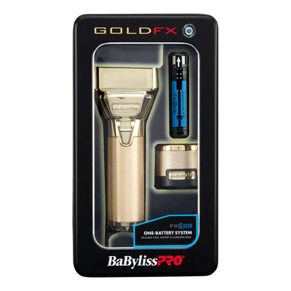 BaBylissPRO FXONE GOLDFX All-Metal Interchangeable-Battery Foil Shaver