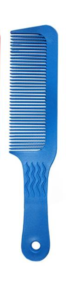 Blue Clipper Comb With Texture