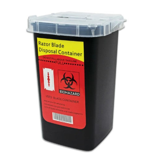 Razor Blade Disposal Container - Black